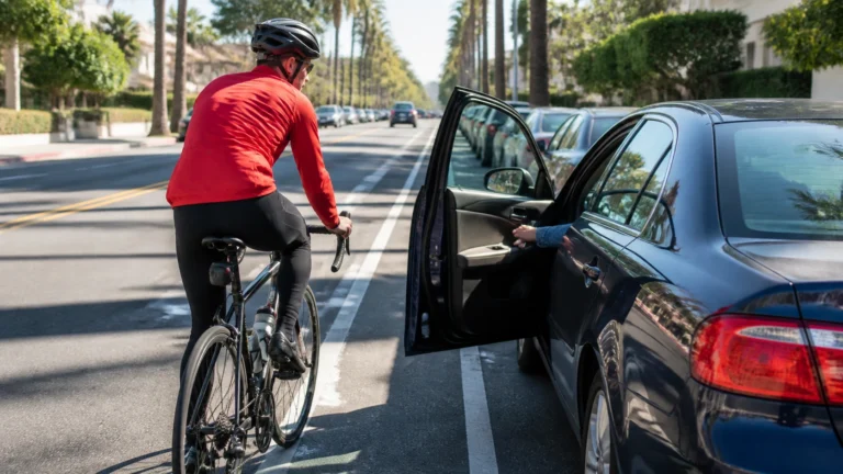 dooring accident california fault